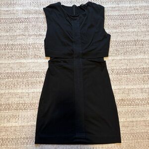 COS 100% Cotton Black Cut Out Mini Dress Size S